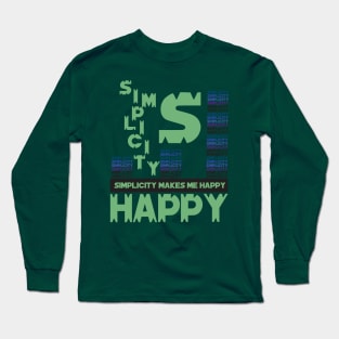 Simplicity happy Long Sleeve T-Shirt